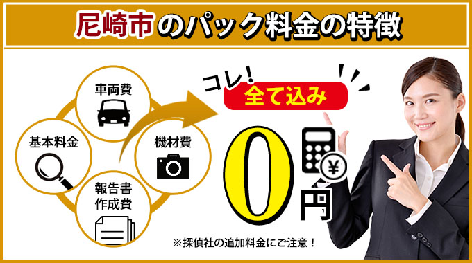 尼崎市のAkai探偵事務所のパック料金の特徴