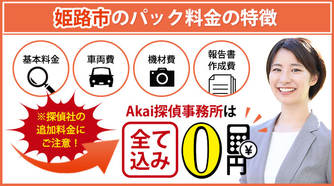 姫路市のAkai探偵事務所のパック料金の特徴
