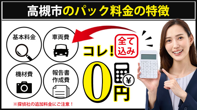 高槻市のAkai探偵事務所のパック料金の特徴