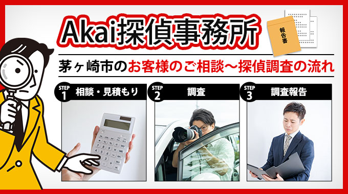 Akai探偵事務所 茅ヶ崎市のお客様のご相談〜探偵調査の流れ