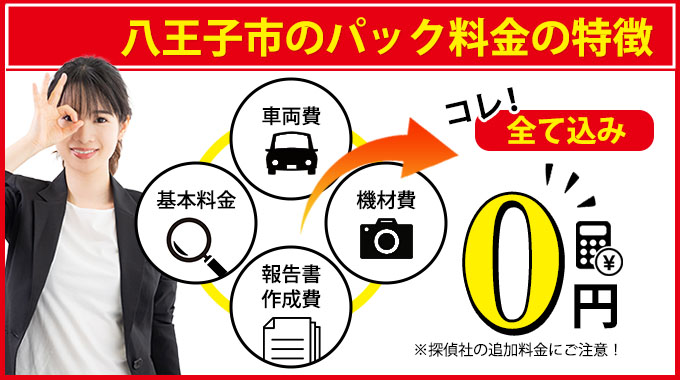 八王子市のAkai探偵事務所のパック料金の特徴