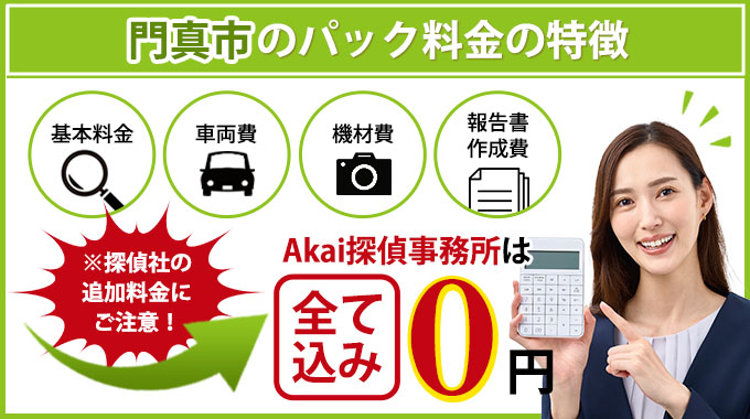 門真市のAkai探偵事務所のパック料金の特徴