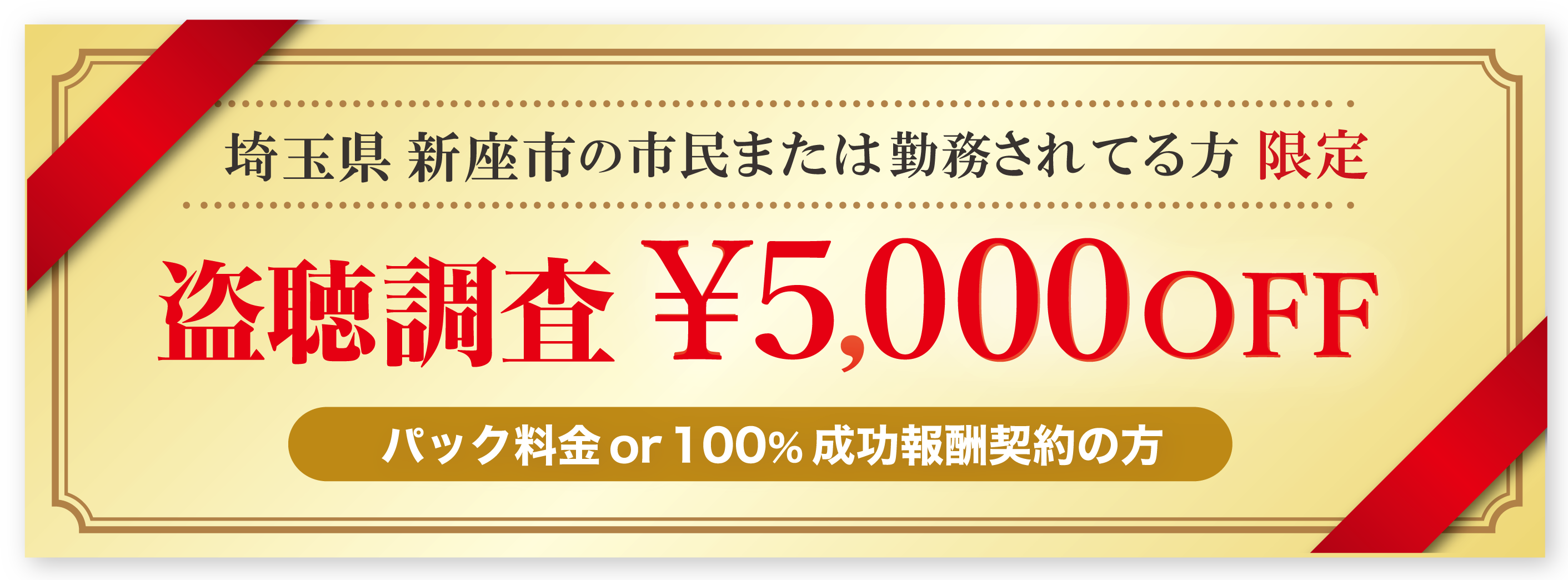 盗聴調査に強い探偵の新座市民限定のクーポン券