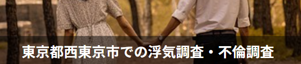 西東京市での浮気調査・不倫調査