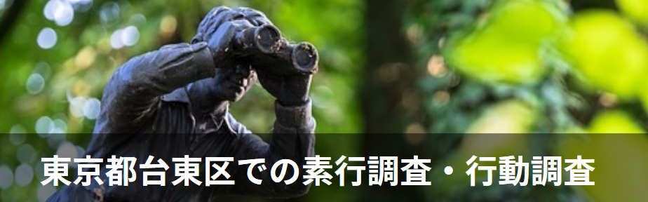 東京都台東区の素行調査